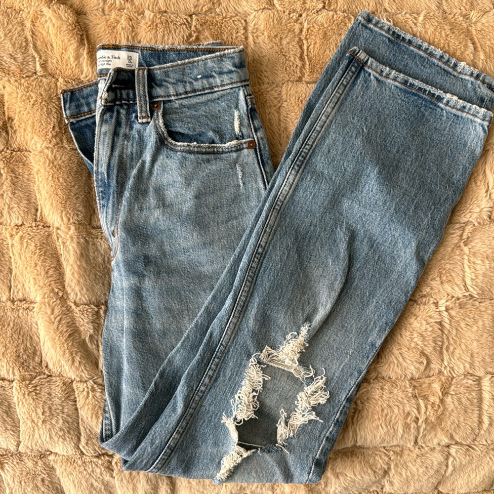 ABERCROMBIE & FITCH 90s STRAIGHT ULTRA HIGH RISE